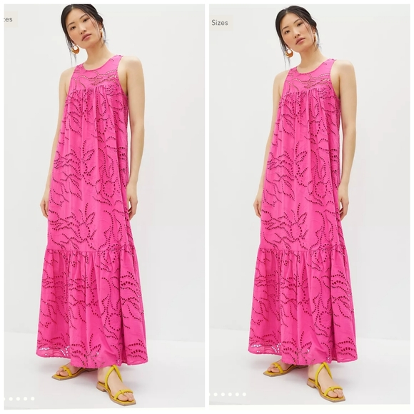 Anthropologie Dresses & Skirts - Maeve Belrose Eyelet Maxi Dress